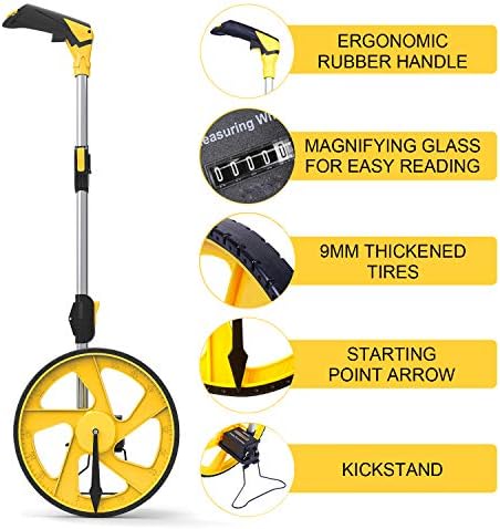 Zozen Measuring Wheel in Feet and Inches, Double Collapsible, Mechanical