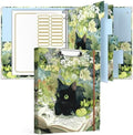 Rouidr Mini 3 Ring Binder with clipboard, 1 inch Round Binder Organizer, 8.5"x5.5" Cute Binder with 5 Dividers Tabs & Clear Sleeves, School Supplies, Office Supplies