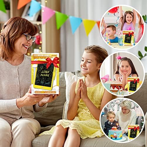 BUKEBU LCD Writing Tablet,10.5 inch Colorful Doodle Board for Kids (Yellow)
