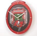 YouTheFan NFL Tampa Bay Buccaneers StadiumView 3D Wall Clock
