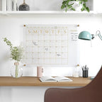 Martha Stewart Grayson Acrylic Wall Calendar with Notes, Clear/Gold