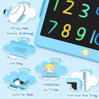 Hockvill LCD Writing Tablet for Kids 12 Inch, Toys for Boys Girls Drawing Pad for 3 4 5 6 7 Year Old Kids Toys, Toddler Erasable Doodle Board Travel Essentials, Christmas Birthday Gift for Kids - Blue