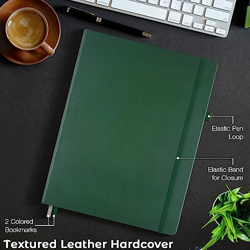 Graph Paper Notebook,Large 8.5 x 11 Hardcover Leather Journal for Women Men