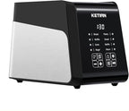 Touchscreen Toaster 2 Slice, KETIAN Bagel English Muffins Toast Pastry Waffles Grain Sweet Bread Toaster, Extra Wide Slots Single Slot Toasting Automatic Lifting, 1400w (Black)
