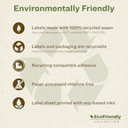 Avery EcoFriendly Matte White Recycled Barbell Labels, 0.5" x 2.5", Matte White Labels, Permanent Label Adhesive, Laser/Inkjet, 450 Printable Labels (Pack of 2)