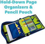 Case-it The Dual 2-in-1 Zipper Binder | Two 1.5-Inch D-Rings, 600 Sheet Capacity, Pencil Pouch & Multiple Pockets | School & Office Organizer with Shoulder Strap | Dual-101 Monster Design Purpal