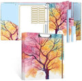Rouidr 3 Ring Binder, 2 Inch Round Ring Binder Organizer with Clipboard, 5 Dividers Tabs, A4 8.5 x 11 Inch Paper & Clear Sleeves for School, Office Supplies