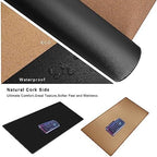 Mydours 40" x 20" Extra Large Desk Mat, PU Leather & Cork Desk Pad, Black