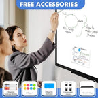 Double-Sided White Board Dry Erase Magnetic Whiteboard Wall 36x24 Black