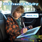 Writing Drawing Tablet with Talking German Flash Cards - Blue