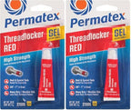Permatex 27005 High Strength Threadlocker Red Gel Squeeze, 5 g (Pack of 2)