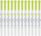 Zebra Pen MILDLINER No Bleed Highlighter, Citrus Green, Dual Tip, 12-Pack