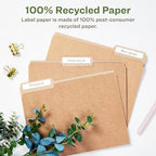 Avery EcoFriendly Recycled File Folder Labels, 2/3" x 3-7/16", White, Permanent Label Adhesive, 1,500 Printable Labels (45366)
