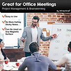 Attractivia Erase Magnetic Labels 2.8 x 1.2 in, Pattern Borders, Dry Erase Magnets, 60-Pack, White Erasable Write-On All-Purpose Labels, for Office, Education, Home, Whiteboard, Magnetic Name Tags