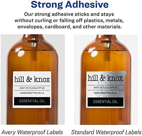 Avery® Printable Durable White Square Labels, Sure Feed® Technology, 4" x 4", Waterproof Labels, Laser & Pigment-Based Inkjet Compatible, 200 Total, Great for Product Branding, Marketing, and More