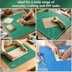WORKLION 18'' x 24'' Large Self Healing PVC Cutting Mat, Double Sided, Gridded Rotary Cutting Board for Craft, Fabric, Quilting, Sewing, Scrapbooking - Art Project…