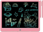 FLUESTON LCD Writing Tablet, Doodle Board Toys Gifts for 3-8 Year Old Girls Boys, 15 Inch Colorful Electronic Board Drawing Pad for Kids, Christmas Gifts for Toddler Educational Learning Travel, Pink
