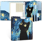 Rouidr 3 Ring Binder, 2 Inch Round Ring Binder Organizer with Clipboard, 5 Dividers Tabs, A4 8.5 x 11 Inch Paper & Clear Sleeves for School, Office Supplies