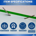 1InTheOffice 2 Inch Metal Paper Fasteners, 2.75" Center to Center, 100 Pieces/Pack, 2 Pack