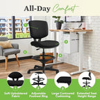 HON Volt Ergonomic Office Stool, Armless, Office Desk Computer Chair, Black