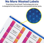 Avery® Printable Durable White Rectangle Labels, Sure Feed® Technology, 1" x 2-5/8", Print-to-the-Edge, Waterproof Labels, Laser & Pigment-Based Inkjet Compatible, 1600 Total