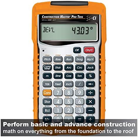 Calculated Industries Construction Master Pro Trig Advanced Construction Math Feet-Inch-Fraction Calculator & 4065 Construction Master Pro Advanced Construction Math Feet-inch-Fraction Calculator