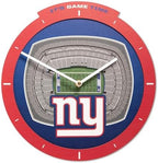 YouTheFan NFL New York Giants StadiumView 3D Wall Clock