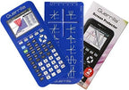Guerrilla Silicone Case for Texas Instruments TI-84 Plus CE Color Edition Graphing Calculator With Screen protector and Graphing Ruler, Blue