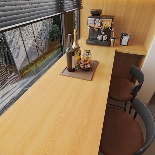 Extra Wide 48"x354" Yellow Brown Maple Wood Wallpaper Peel and Stick