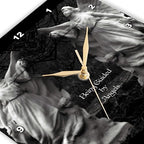 3dRose Wall Clock Silent - 15 inch - Two Protecting Angels Standing Side by Side - WhiteOak Art Designs Angel Prints