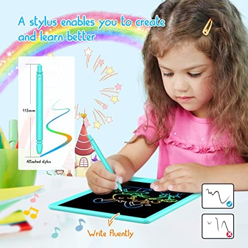 BUKEBU LCD Writing Tablet,12.5 inch Colorful Doodle Board for Kids (Blue)