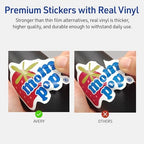 Avery Printable Vinyl Sticker Paper, 8-1/2" x 11", Matte White, Permanent Adhesive, Laser Printer Compatible, 7 Sheets Total, Ideal for Decal Stickers, Giveaways, Decals for Water Bottles, and More