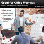 Attractivia Dry Erase Magnetic Labels 3.7 x 2.8 in, Medium Dry Erase Magnets, 20-Pack, White Erasable Write-On All-Purpose Labels, for Office, Education, Home, Whiteboard