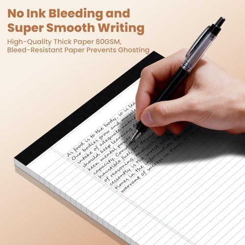 12pcs Legal Pads 8.5 x 11, Perforated White Notepad 8.5x11, 50Sheets/Pad