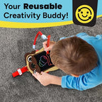 Boogie Board Sketch Pals Blitz the Football 4” LCD Writing Tablet for Kids – Reusable Mess-Free Drawing Pad with Tethered Stylus – Sensory Silicone Clip-On Travel Doodle Board Toy – Ages 3+
