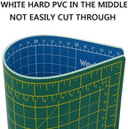 WORKLION Self Healing Cutting Mat: 12''x9'' Double Sided Craft Cutting Mat for Sewing, Fabric, Quilting - 5-Ply Slip-Resistant Hobby Cutting Board for DIY Projects (Green/Blue)