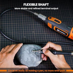 HARDELL 200W Corded Rotary Tool 8000-40000 RPM Flex Shaft Digital Display