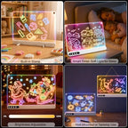 17" LED Drawing Board with 14 Light Effects & Timer, Gift for Kids Age 3-12