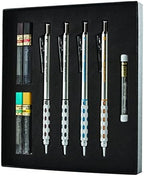 Pentel Arts GraphGear 1000 Mechanical Pencil Premium Gift Set with Refill Leads & Erasers (PG1000BXSET)