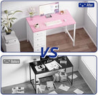 Pamray 32 Inch Computer Desk with 4 Drawers Small Office Desk for Home Bedroom Study Writing Simple Modern Computer Table White