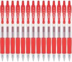 PILOT G2 Premium Retractable Rolling Ball Red Gel Pens, 0.5mm, 12-Pack
