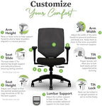 HON Solve Ergonomic Office Chair, Lumbar Support, Desk Chair, Fog
