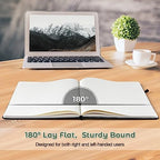 College Ruled Notebook, Large A4 Hardcover Leather Journal for Women Men