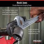 RIDGID 31100 Model 818 Aluminum Straight Pipe Wrench, 18-inch Plumbing Wrench