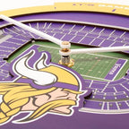 YouTheFan NFL Minnesota Vikings StadiumView 3D Wall Clock