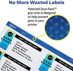 Avery Removable ID Labels, Sure Feed Technology, Removable Adhesive, 1" x 2-5/8", 5 Packs (6460)