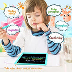 BUKEBU LCD Writing Tablet,8.5 inch Colorful Doodle Board for Kids (Blue)