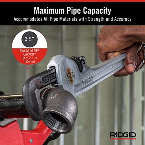 RIDGID 31100 Model 818 Aluminum Straight Pipe Wrench, 18-inch Plumbing Wrench