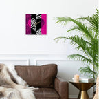 Janna Salak Designs Pink Black/White Animal Print Leopard and Zebra Wall Clock, 10 by 10-Inch