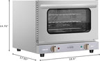 KoolMore 19 in. Countertop Convection Oven for Quarter-Size Pans with 3 Racks 1440W of Power in Stainless-Steel, 0.8 cu. ft. ETL Listed (KM-CTCO-08)